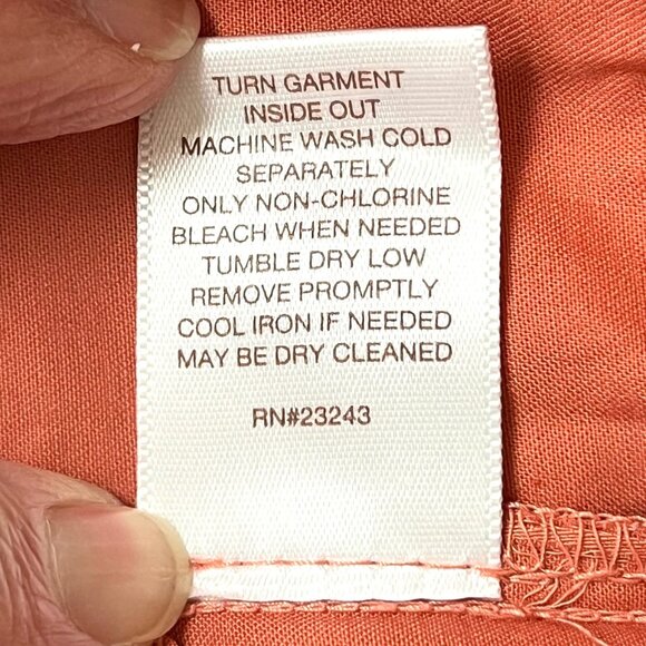 NWT Shirt Dress Eva Mendes NY&C Size XXL Coral Belted Button-Front Cotton Blend - Picture 11 of 16